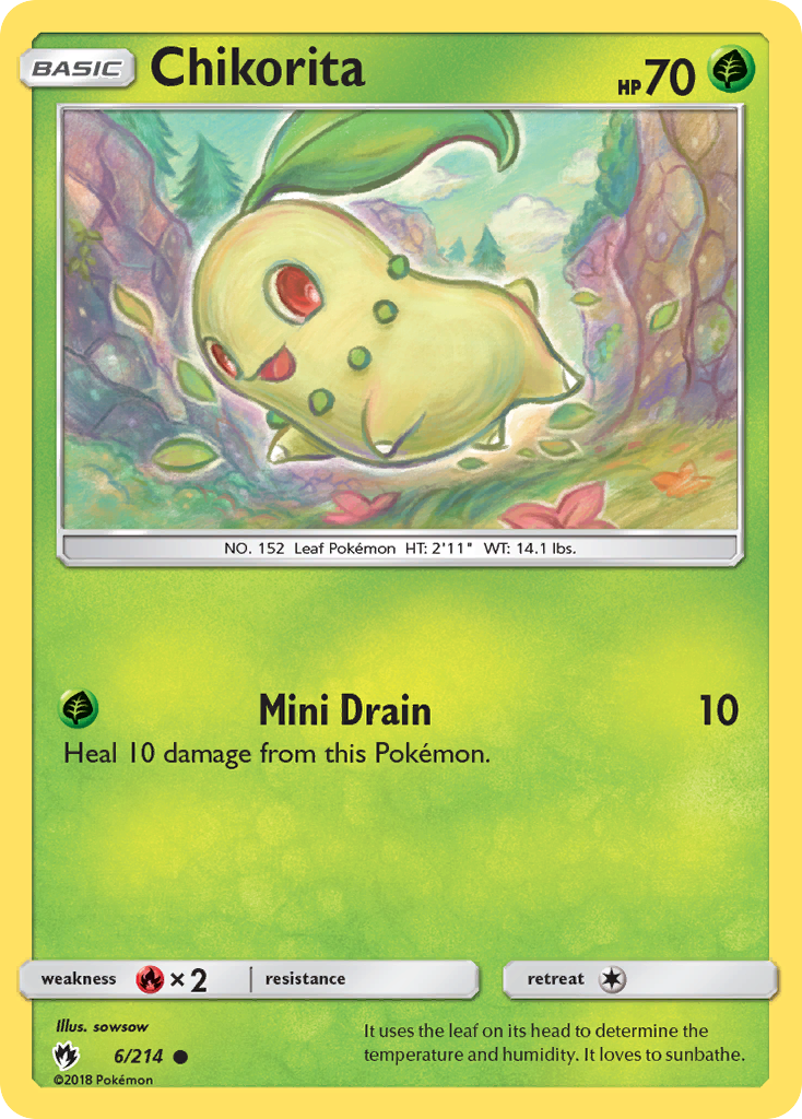Chikorita (6/214) [Sun & Moon: Lost Thunder] | Game Haven TX