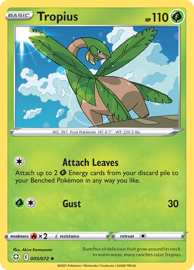 Tropius (005/072) [Sword & Shield: Shining Fates] | Game Haven TX
