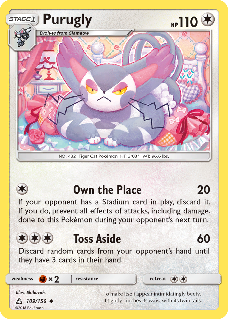 Purugly (109/156) [Sun & Moon: Ultra Prism] | Game Haven TX