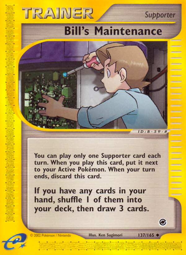 Bill's Maintenance (137/165) [Expedition: Base Set] | Game Haven TX