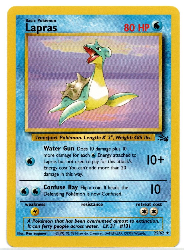 Lapras (25/62) [Fossil Unlimited] | Game Haven TX