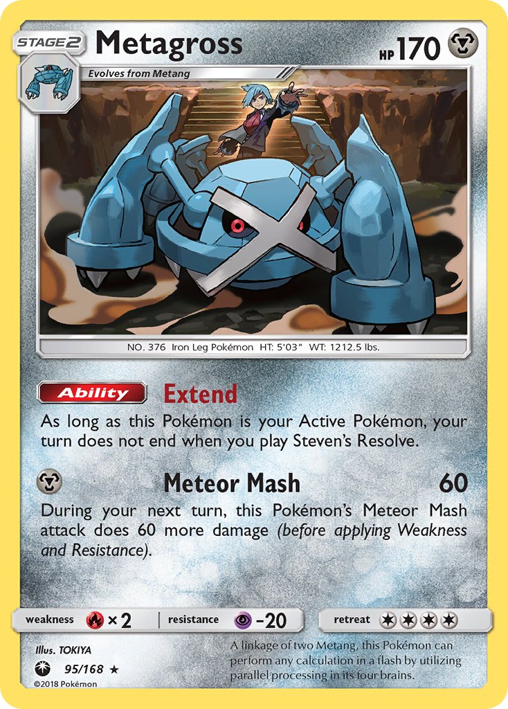 Metagross (95/168) (Prerelease Kit Exclusive) (Theme Deck Exclusive) [Sun & Moon: Celestial Storm] | Game Haven TX