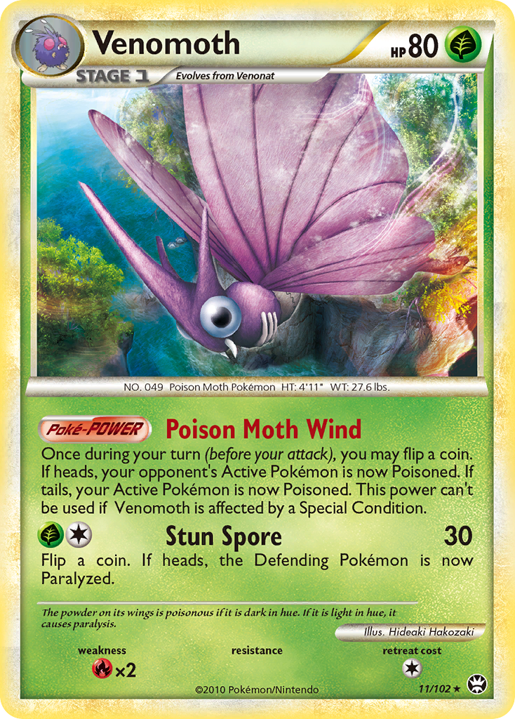 Venomoth (11/102) [HeartGold & SoulSilver: Triumphant] | Game Haven TX