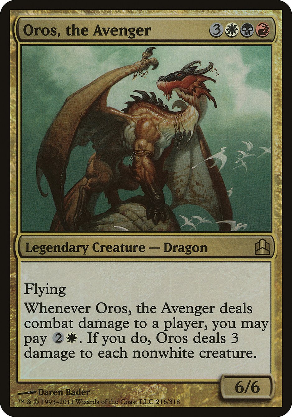 Oros, the Avenger (Oversized) [Commander 2011 Oversized] | Game Haven TX