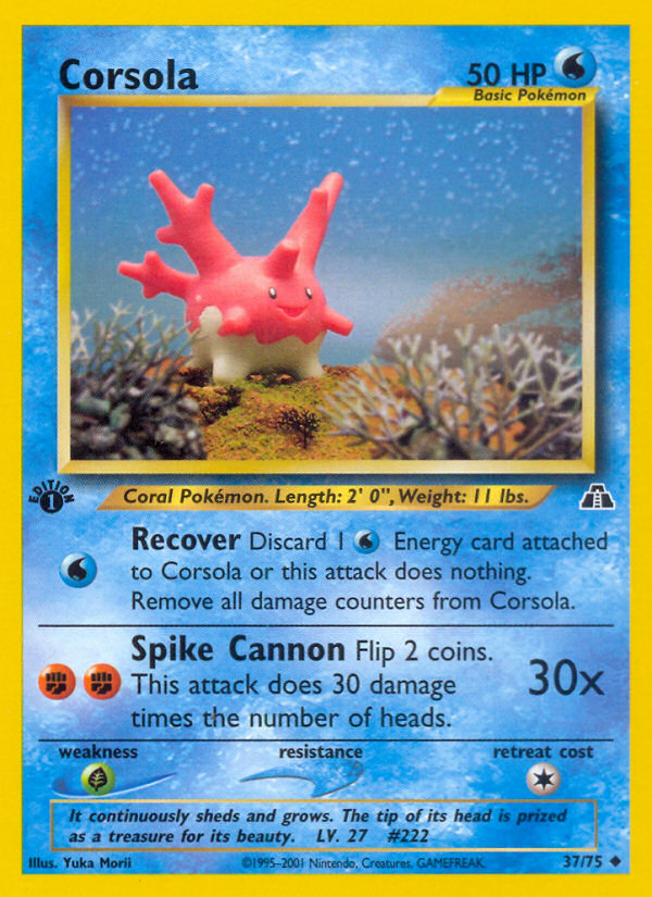 Corsola (37/75) [Neo Discovery 1st Edition] | Game Haven TX