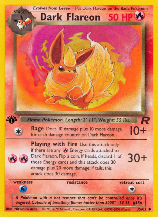 Dark Flareon (35/82) [Team Rocket 1st Edition] | Game Haven TX