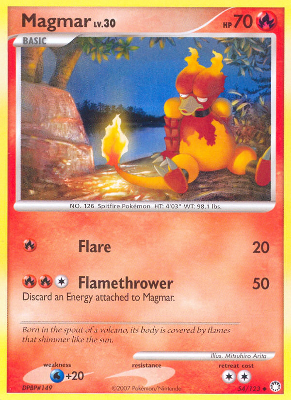Magmar (54/123) [Diamond & Pearl: Mysterious Treasures] | Game Haven TX