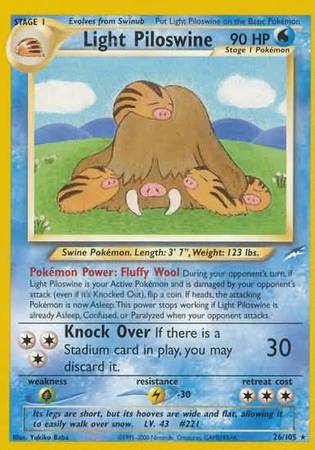 Light Piloswine (26/105) [Neo Destiny Unlimited] | Game Haven TX