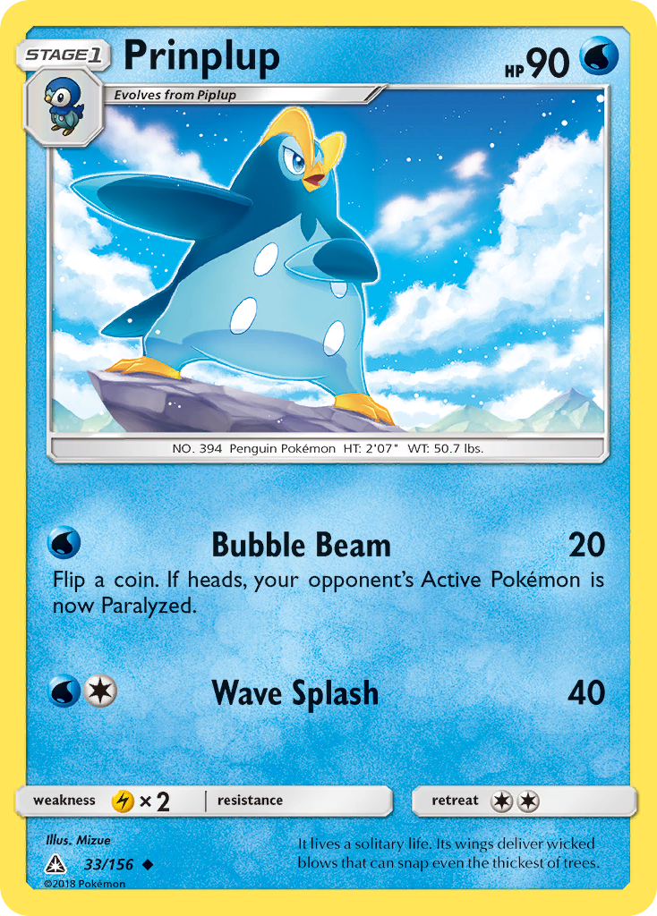 Prinplup (33/156) [Sun & Moon: Ultra Prism] | Game Haven TX