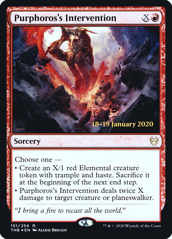 Purphoros's Intervention [Theros Beyond Death Promos] | Game Haven TX