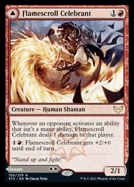 Flamescroll Celebrant // Revel in Silence [Strixhaven: School of Mages] | Game Haven TX