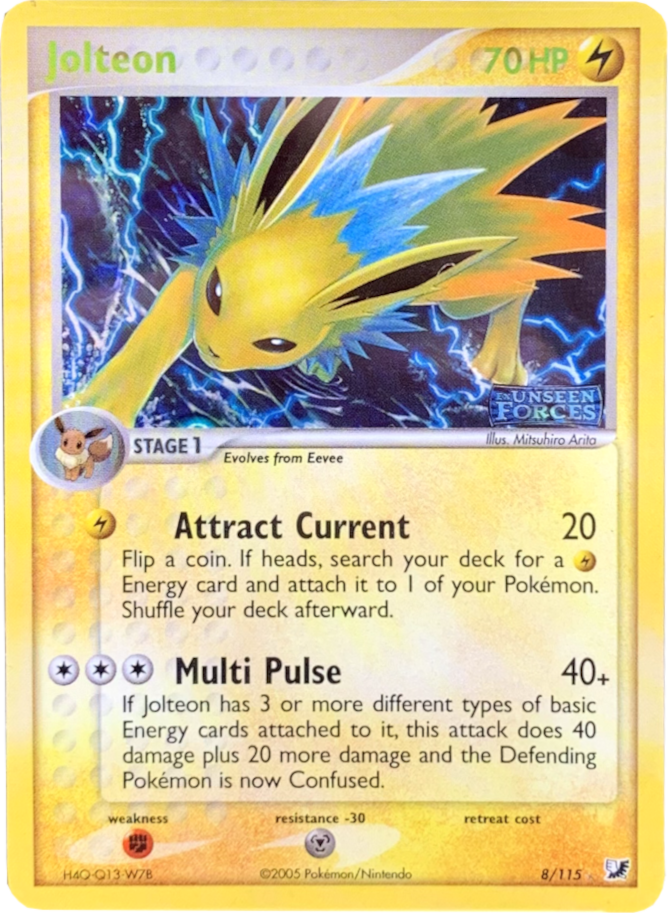Jolteon (8/115) (Stamped) [EX: Unseen Forces] | Game Haven TX