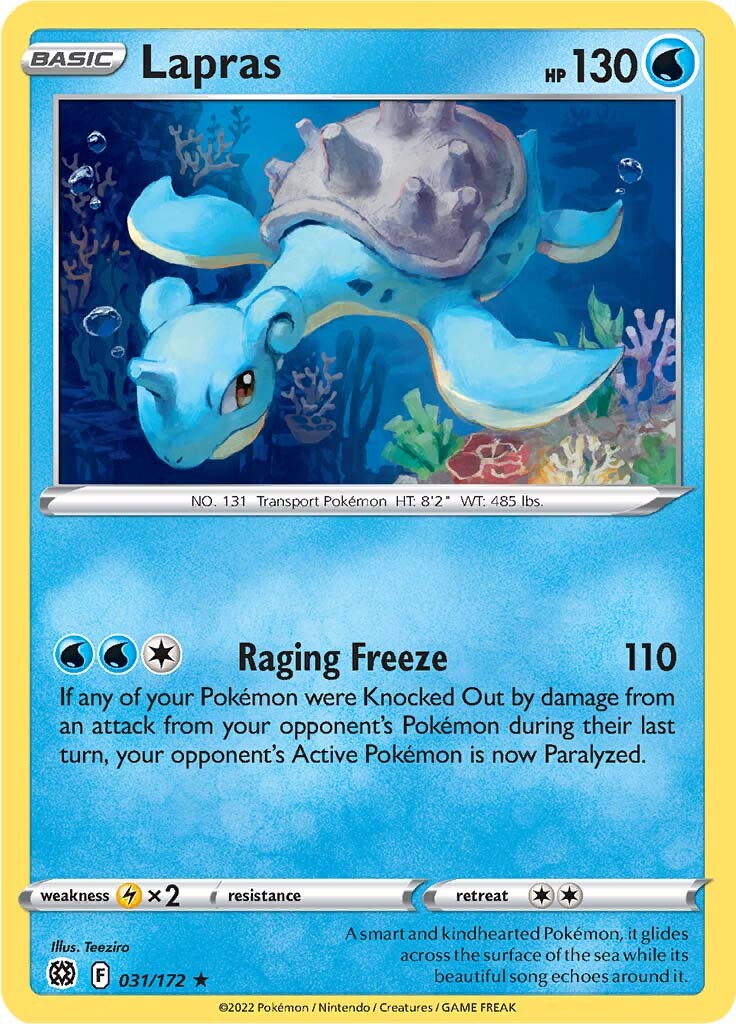 Lapras (031/172) [Sword & Shield: Brilliant Stars] | Game Haven TX