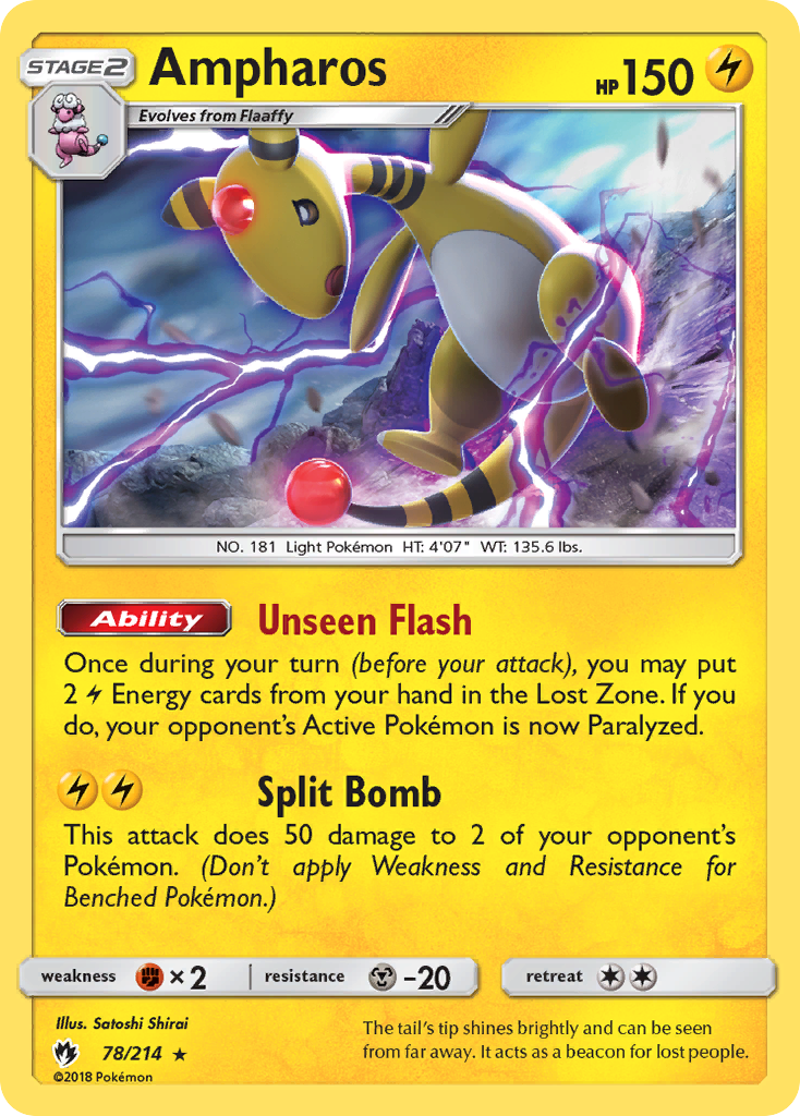 Ampharos (78/214) [Sun & Moon: Lost Thunder] | Game Haven TX