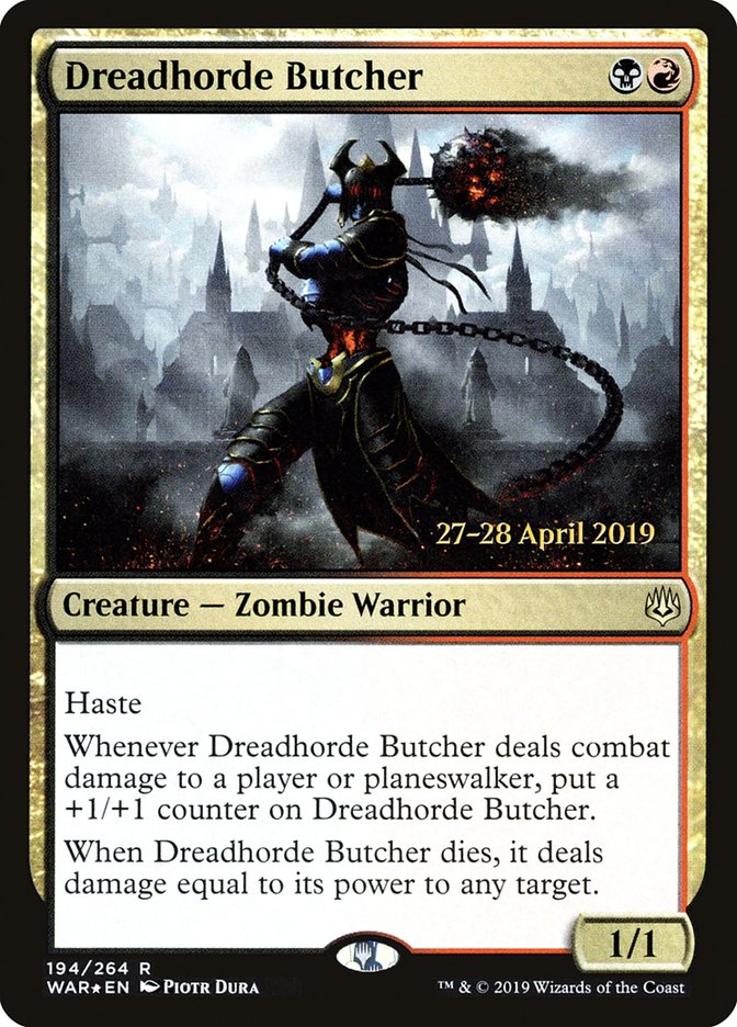Dreadhorde Butcher [War of the Spark Promos] | Game Haven TX