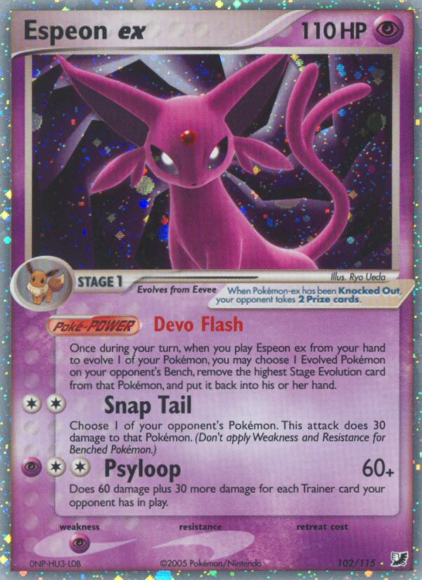Espeon ex (102/115) [EX: Unseen Forces] | Game Haven TX