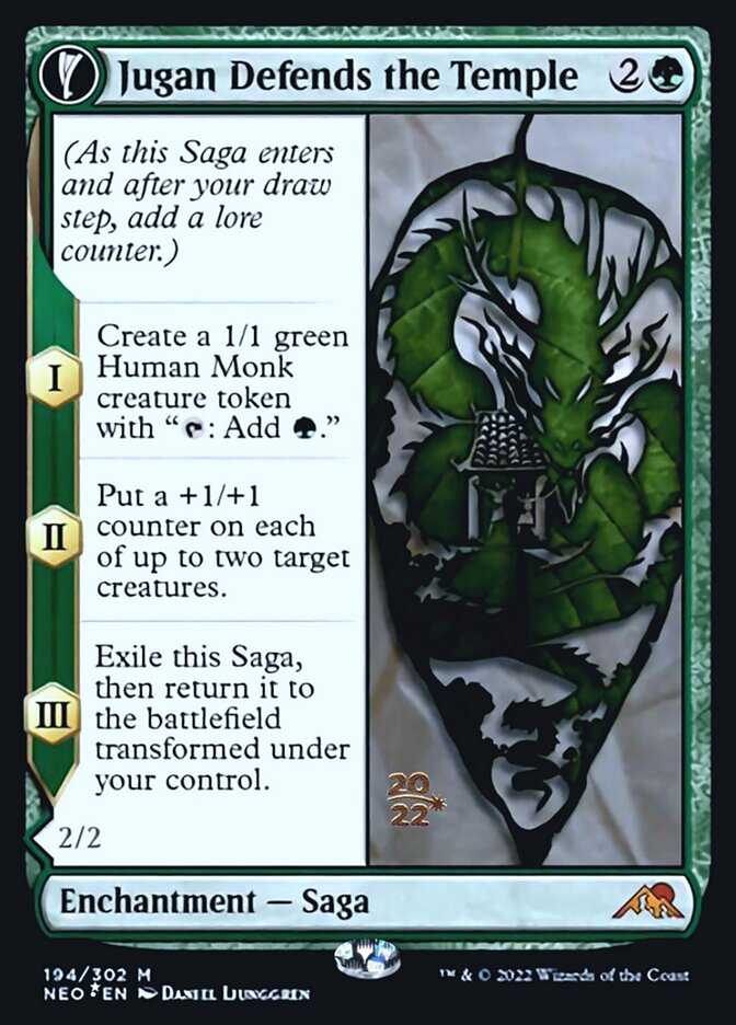 Jugan Defends the Temple // Remnant of the Rising Star [Kamigawa: Neon Dynasty Prerelease Promos] | Game Haven TX