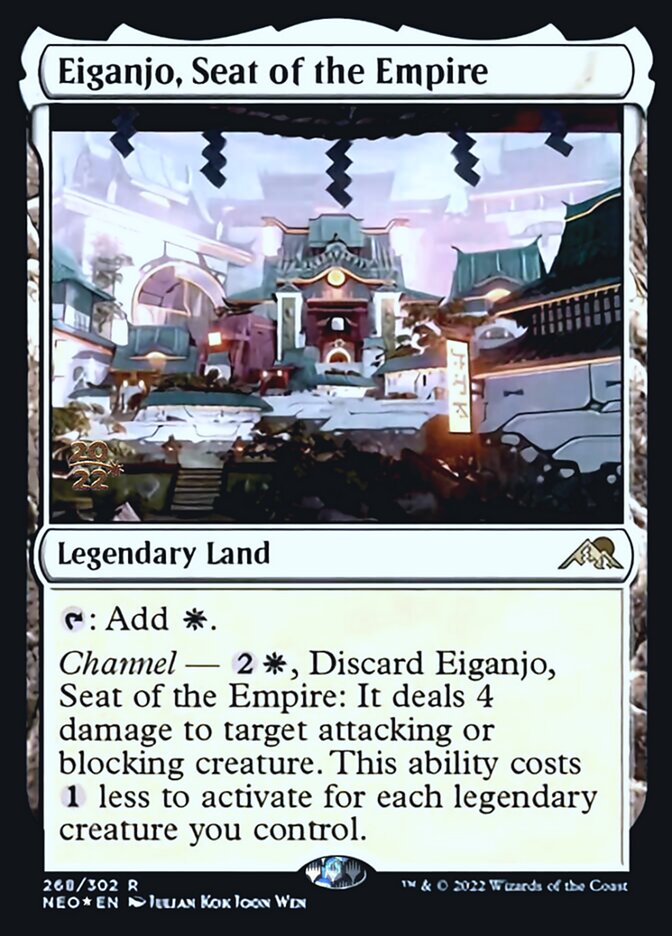 Eiganjo, Seat of the Empire [Kamigawa: Neon Dynasty Prerelease Promos] | Game Haven TX
