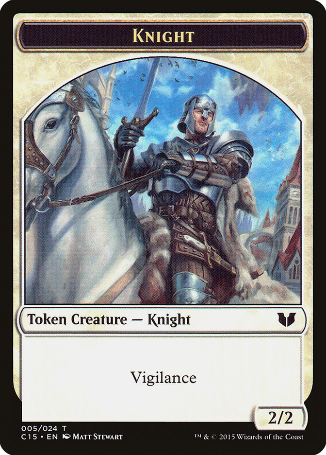 Angel // Knight (005) Double-Sided Token [Commander 2015 Tokens] | Game Haven TX