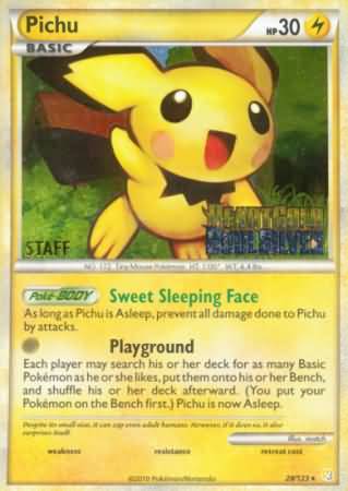 Pichu (28/123) (Staff Prerelease Promo) [Nintendo: Black Star Promos] | Game Haven TX