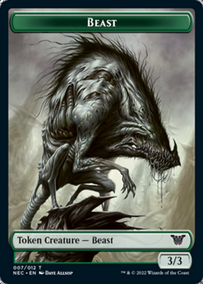 Beast // Treasure Double-sided Token [Kamigawa: Neon Dynasty Commander Tokens] | Game Haven TX