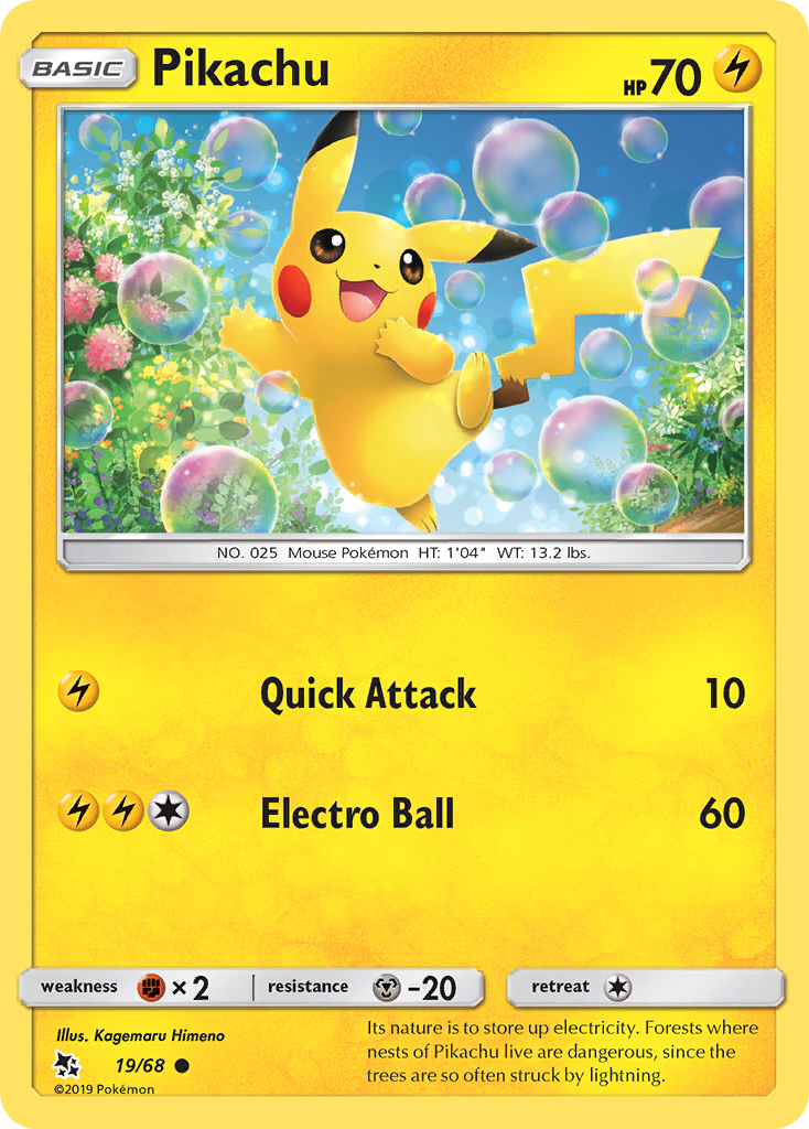Pikachu (19/68) [Sun & Moon: Hidden Fates] | Game Haven TX