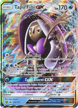 Tapu Fini GX (39/147) (Alternate card) (Jumbo Card) [Sun & Moon: Burning Shadows] | Game Haven TX
