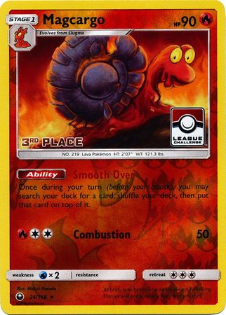 Magcargo (24/168) (League Promo 3rd Place) [Sun & Moon: Celestial Storm] | Game Haven TX