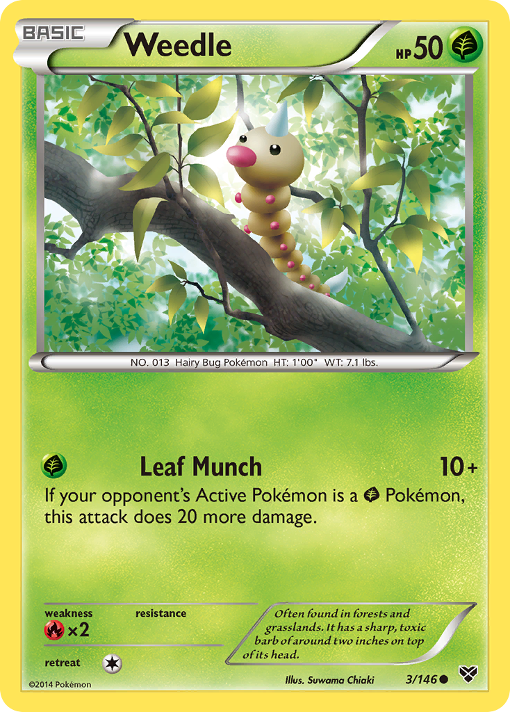 Weedle (3/146) [XY: Base Set] | Game Haven TX