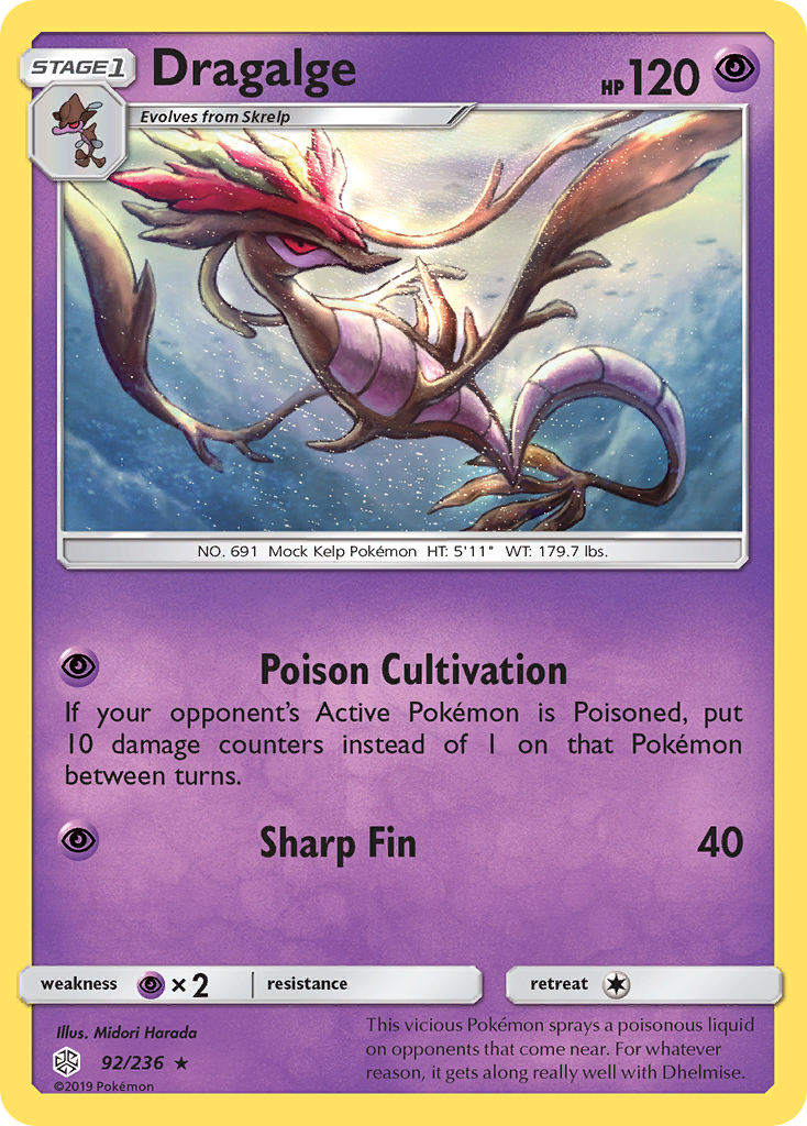Dragalge (92/236) [Sun & Moon: Cosmic Eclipse] | Game Haven TX
