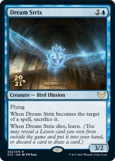 Dream Strix (Prerelease) [Strixhaven: School of Mages Prerelease Promos] | Game Haven TX