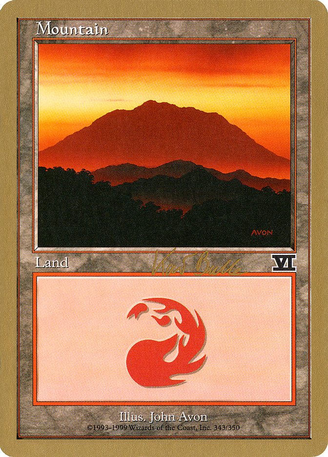 Mountain (kb343) (Kai Budde) [World Championship Decks 1999] | Game Haven TX