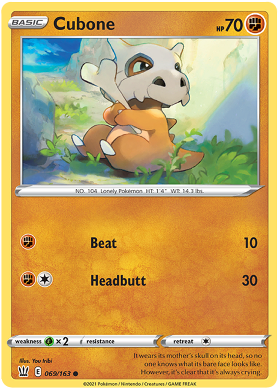 Cubone (069/163) [Sword & Shield: Battle Styles] | Game Haven TX