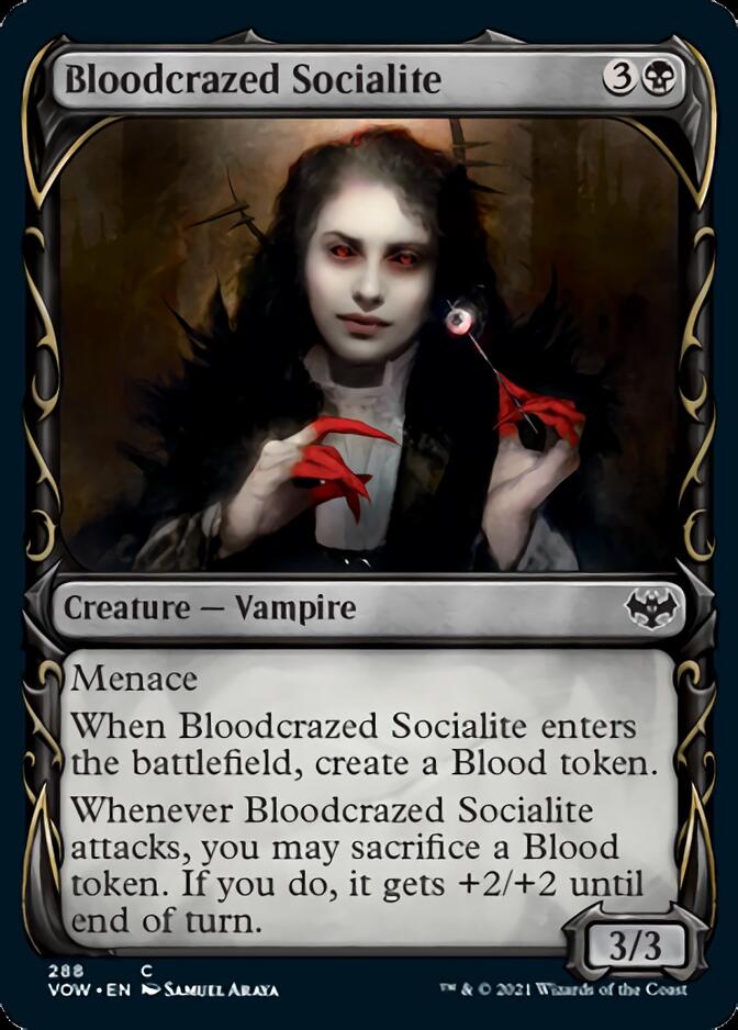 Bloodcrazed Socialite (Showcase Fang Frame) [Innistrad: Crimson Vow] | Game Haven TX