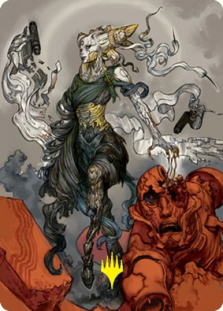 Tamiyo, Compleated Sage Art Card (Gold-Stamped Signature) [Kamigawa: Neon Dynasty Art Series] | Game Haven TX