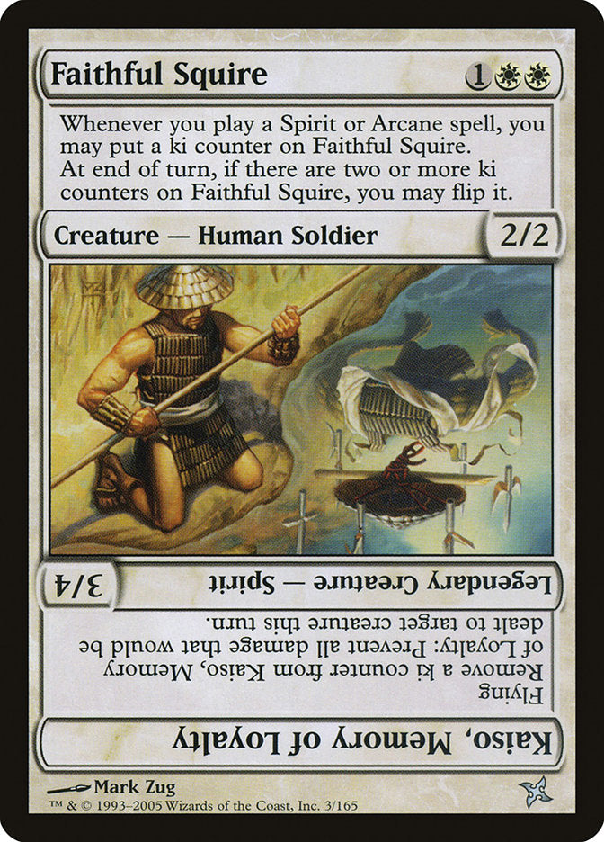 Faithful Squire // Kaiso, Memory of Loyalty [Betrayers of Kamigawa] | Game Haven TX