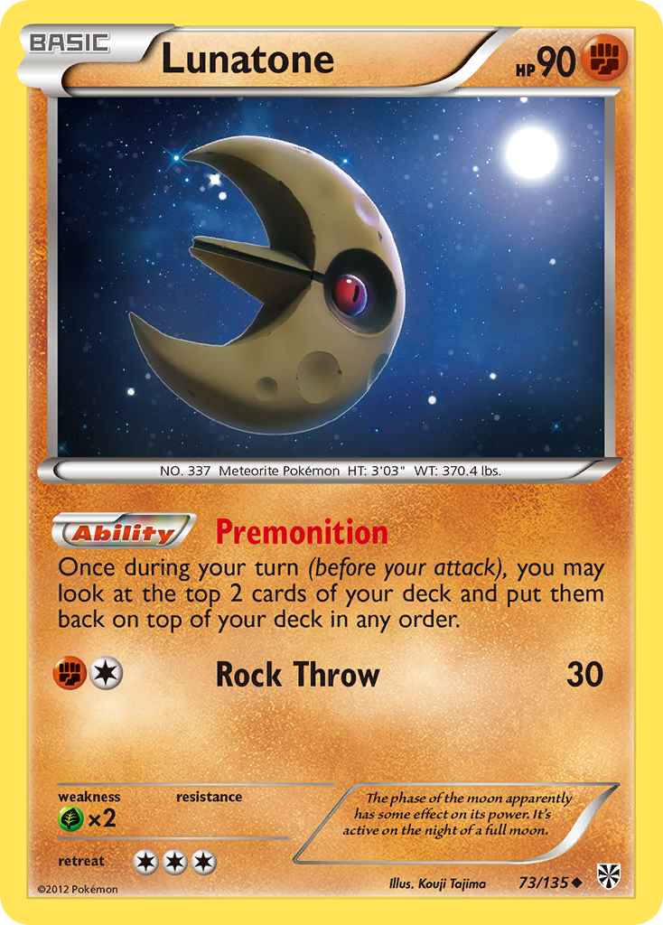 Lunatone (73/135) [Black & White: Plasma Storm] | Game Haven TX