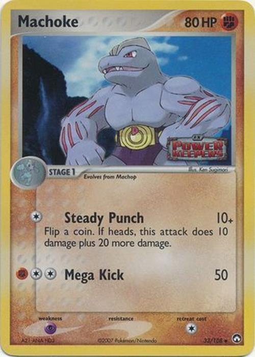 Machoke (33/108) (Stamped) [EX: Power Keepers] | Game Haven TX
