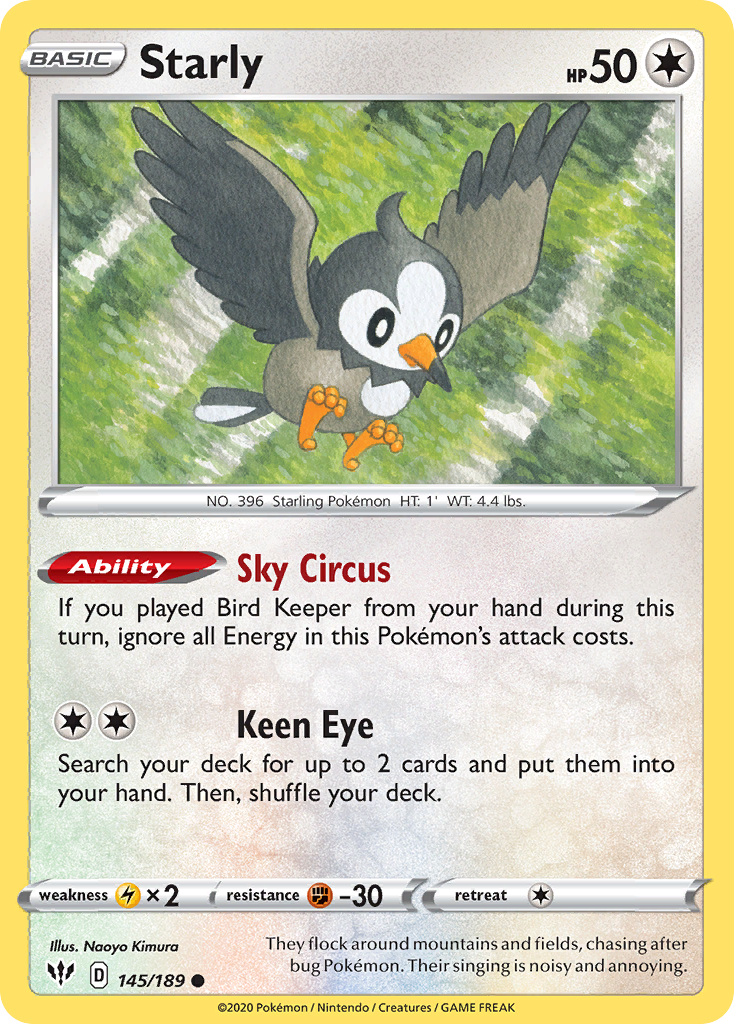 Starly (145/189) [Sword & Shield: Darkness Ablaze] | Game Haven TX