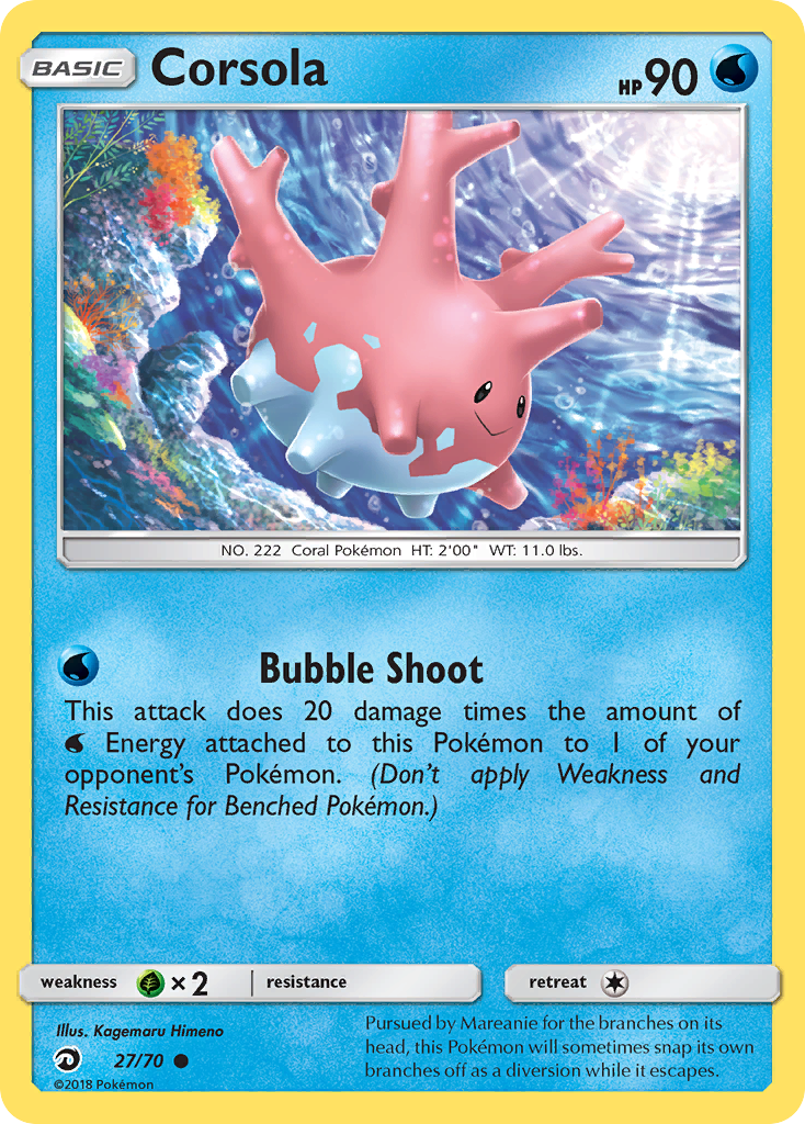 Corsola (27/70) [Sun & Moon: Dragon Majesty] | Game Haven TX