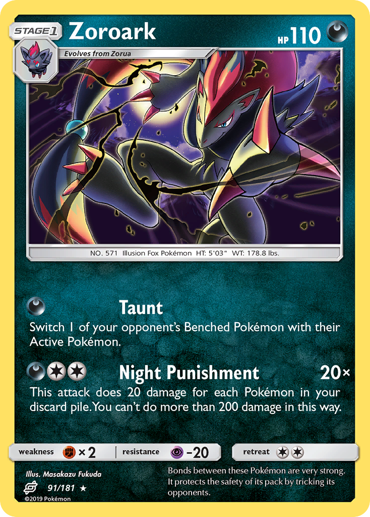 Zoroark (91/181) [Sun & Moon: Team Up] | Game Haven TX