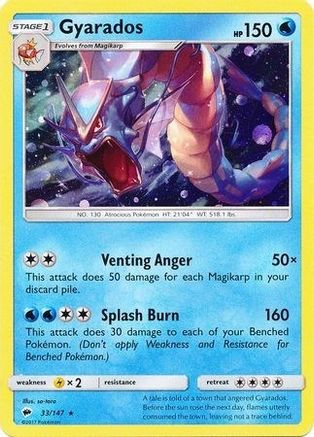 Gyarados (33/147) (Cosmos Holo) [Sun & Moon: Burning Shadows] | Game Haven TX