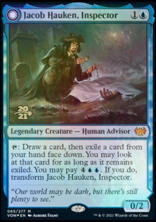 Jacob Hauken, Inspector // Hauken's Insight [Innistrad: Crimson Vow Prerelease Promos] | Game Haven TX