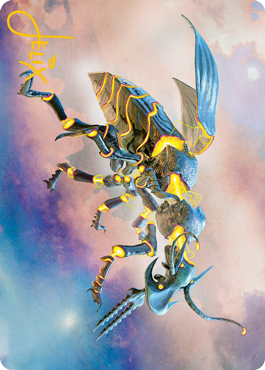 Zabaz, the Glimmerwasp Art Card (Gold-Stamped Signature) [Modern Horizons 2 Art Series] | Game Haven TX