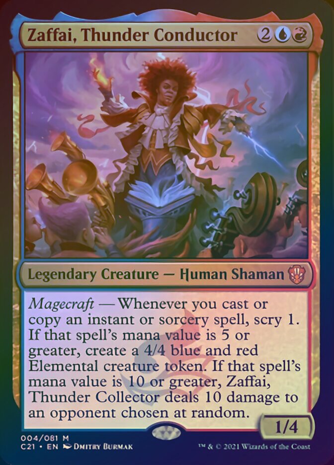 Zaffai, Thunder Conductor (Display Commander) [Commander 2021] | Game Haven TX