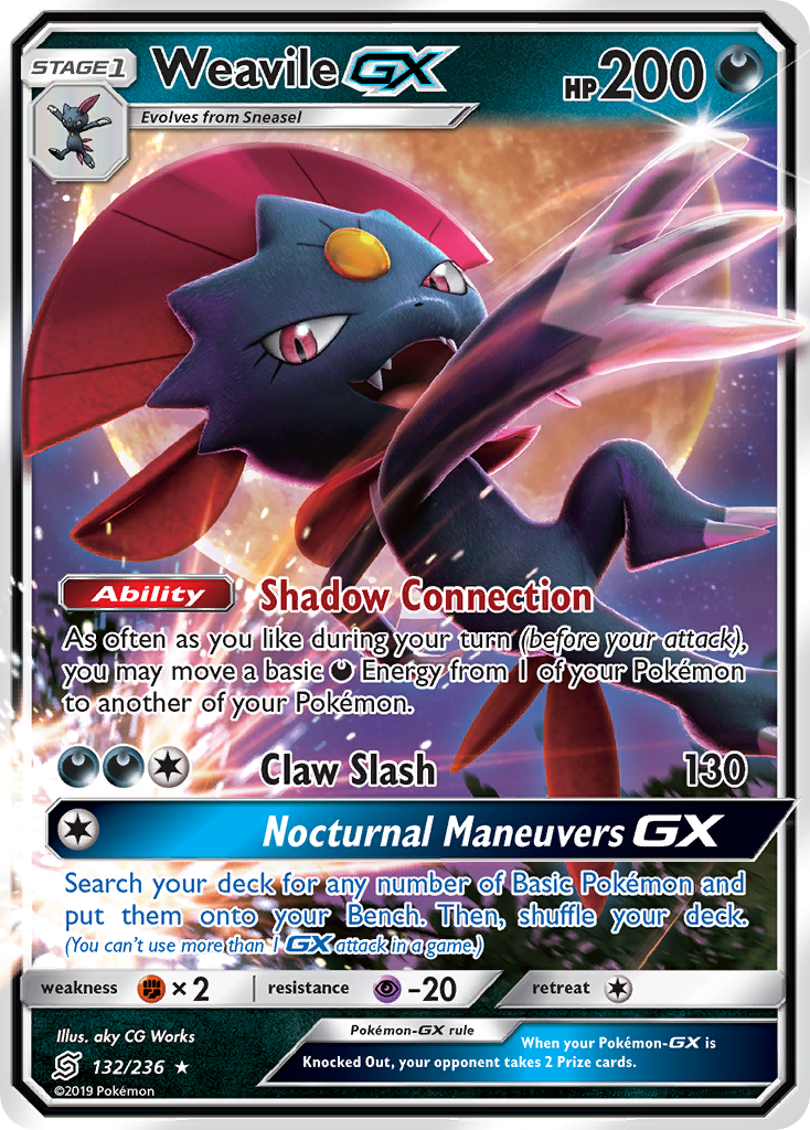 Weavile GX (132/236) [Sun & Moon: Unified Minds] | Game Haven TX