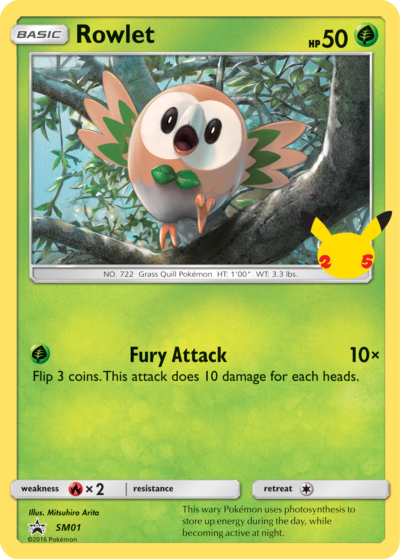 Rowlet (SM01) (Jumbo Card) [First Partner Pack] | Game Haven TX