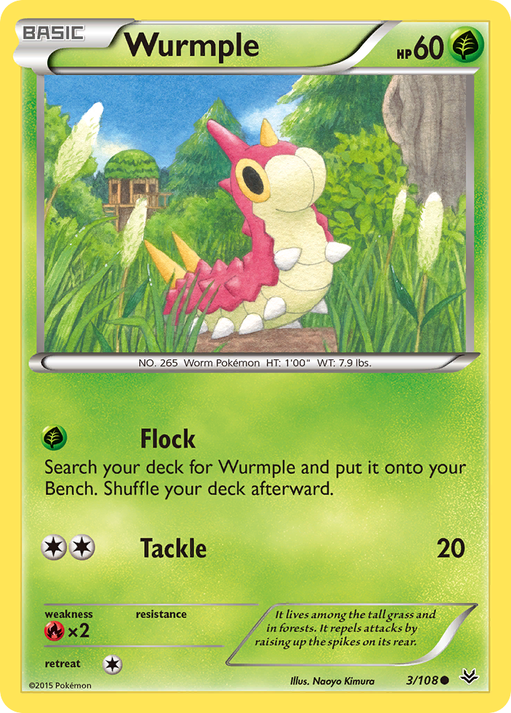 Wurmple (3/108) [XY: Roaring Skies] | Game Haven TX