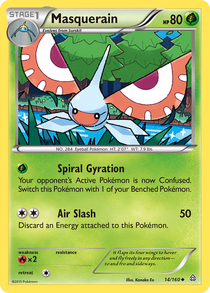 Masquerain (14/160) [XY: Primal Clash] | Game Haven TX
