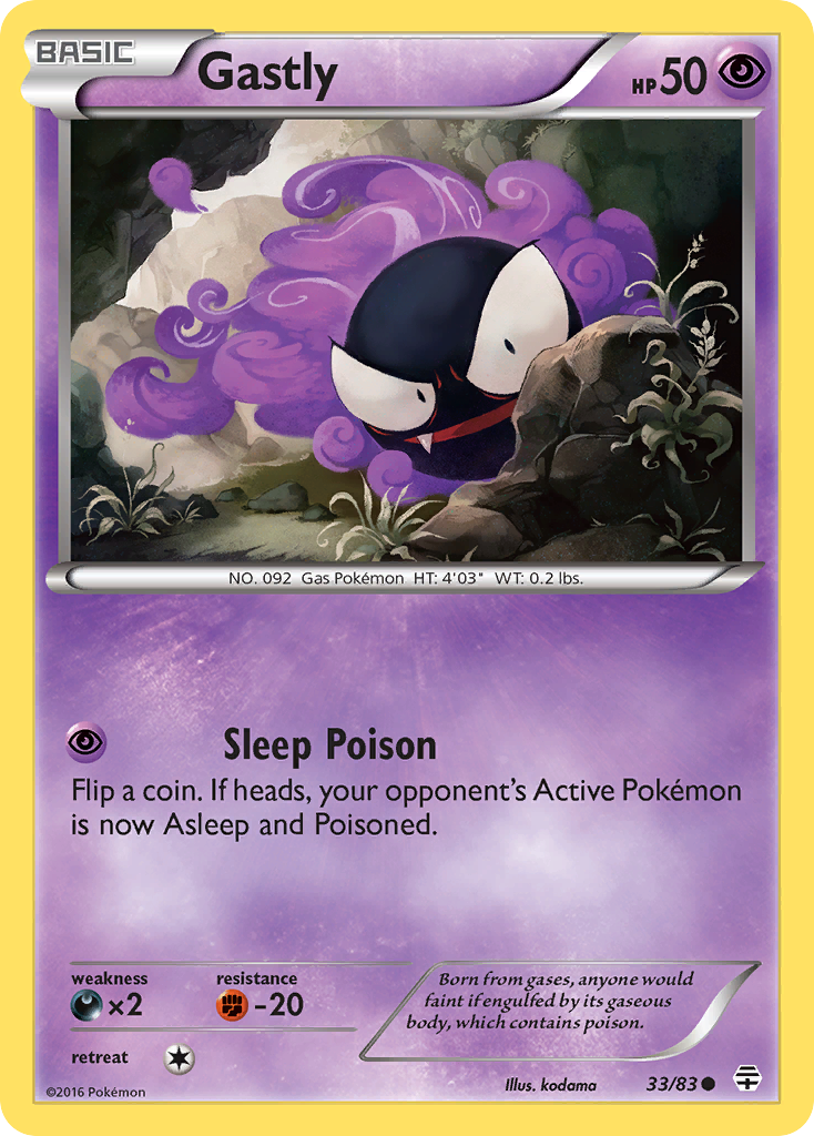 Gastly (33/83) [XY: Generations] | Game Haven TX